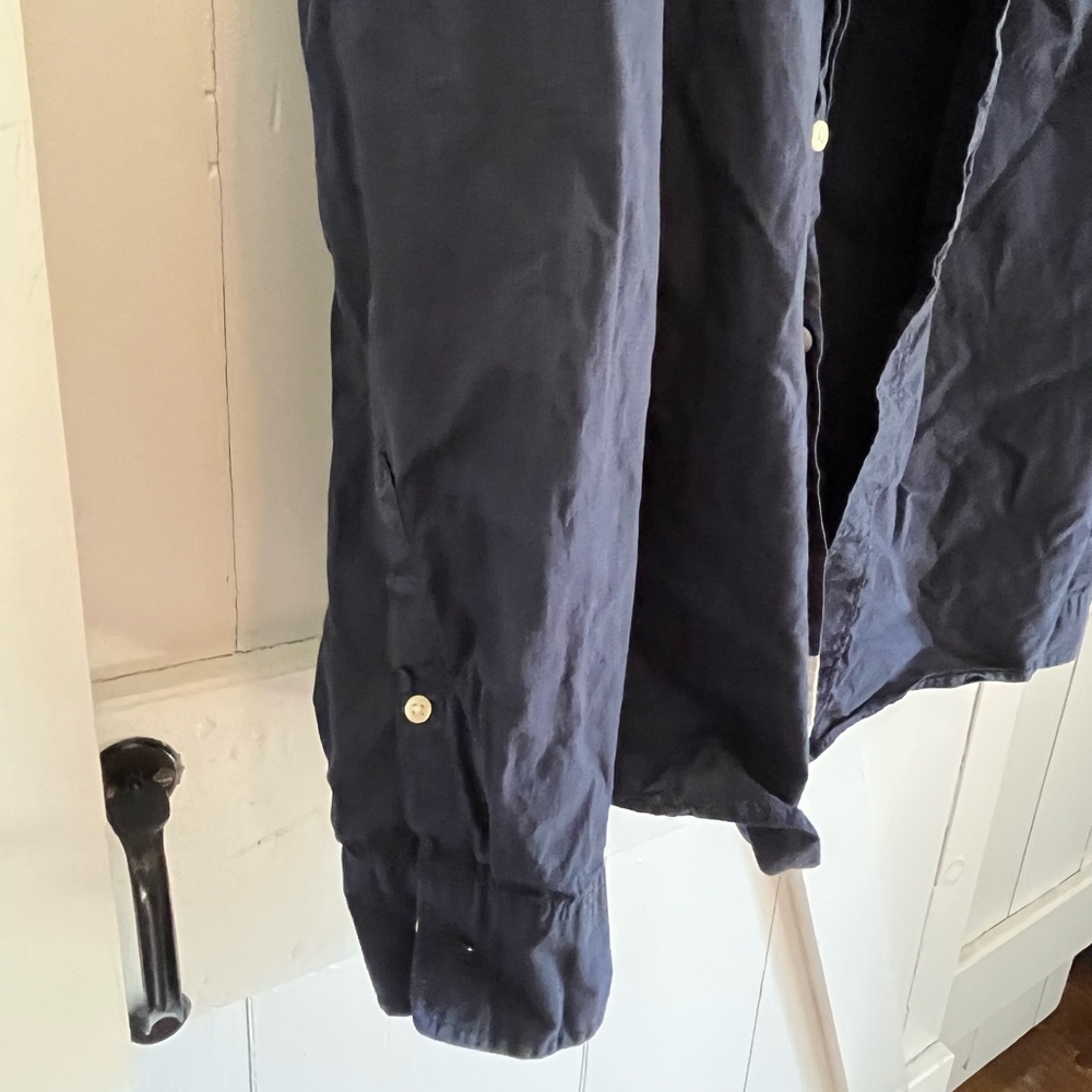 H&M Navy Button-Up Shirt 3/$40 - Picture 5 of 6